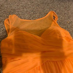 Davids Bridal Orange Floor Length Dress